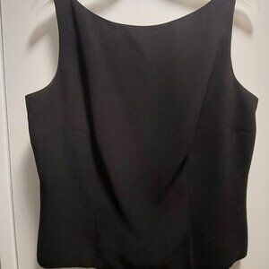 DONNA MORGAN 100% Polyester Black Sleeveless Lined Blouse w/Back Zipper Sz 14